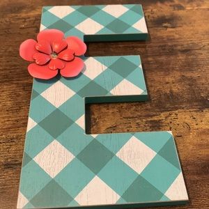 Ashland Spring Time Teal Letter "E"